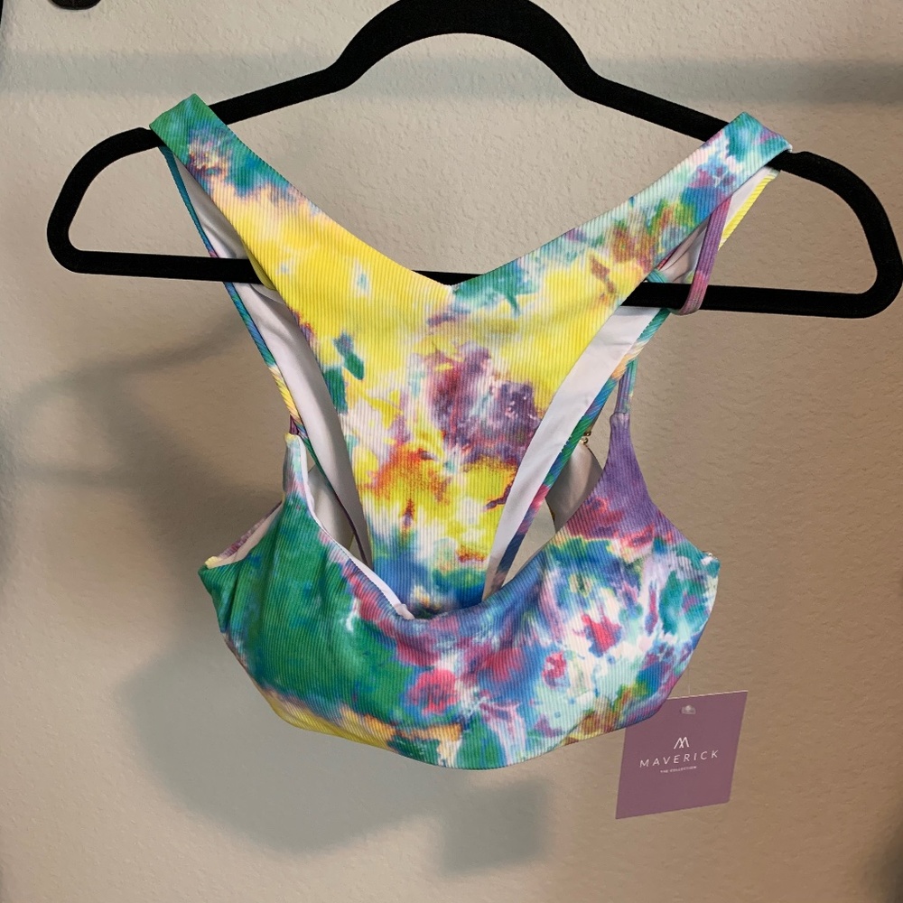 Tie dye two piece bikini by Maverick the Collection